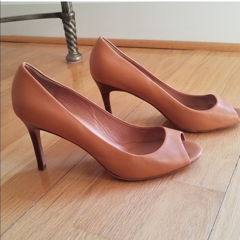 Ann Taylor - Classic Open-Toe Heel - 100% Leather